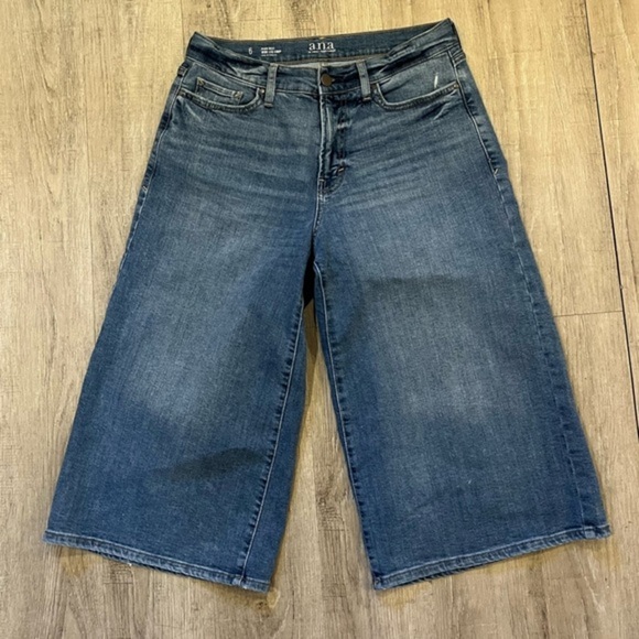 A.N.A. Denim Wide Leg Crop Pants High Rise 6 - Picture 2 of 12